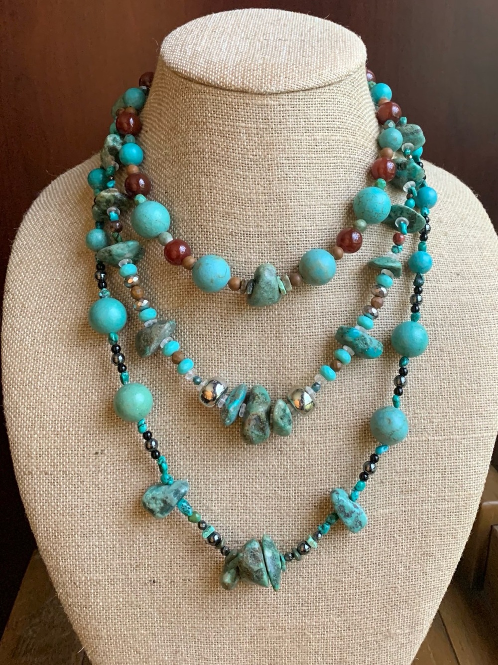 3 PC/All in One Gemstone Necklace